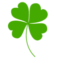 196-Free-Clipart-Of-A-Green-St-Paddys-Day-Shamrock-Four-Leaf-Clover.png