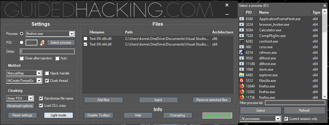 Use At Own Risk - Guided Hacking DLL Injector 3.3 | Игровой Форум.