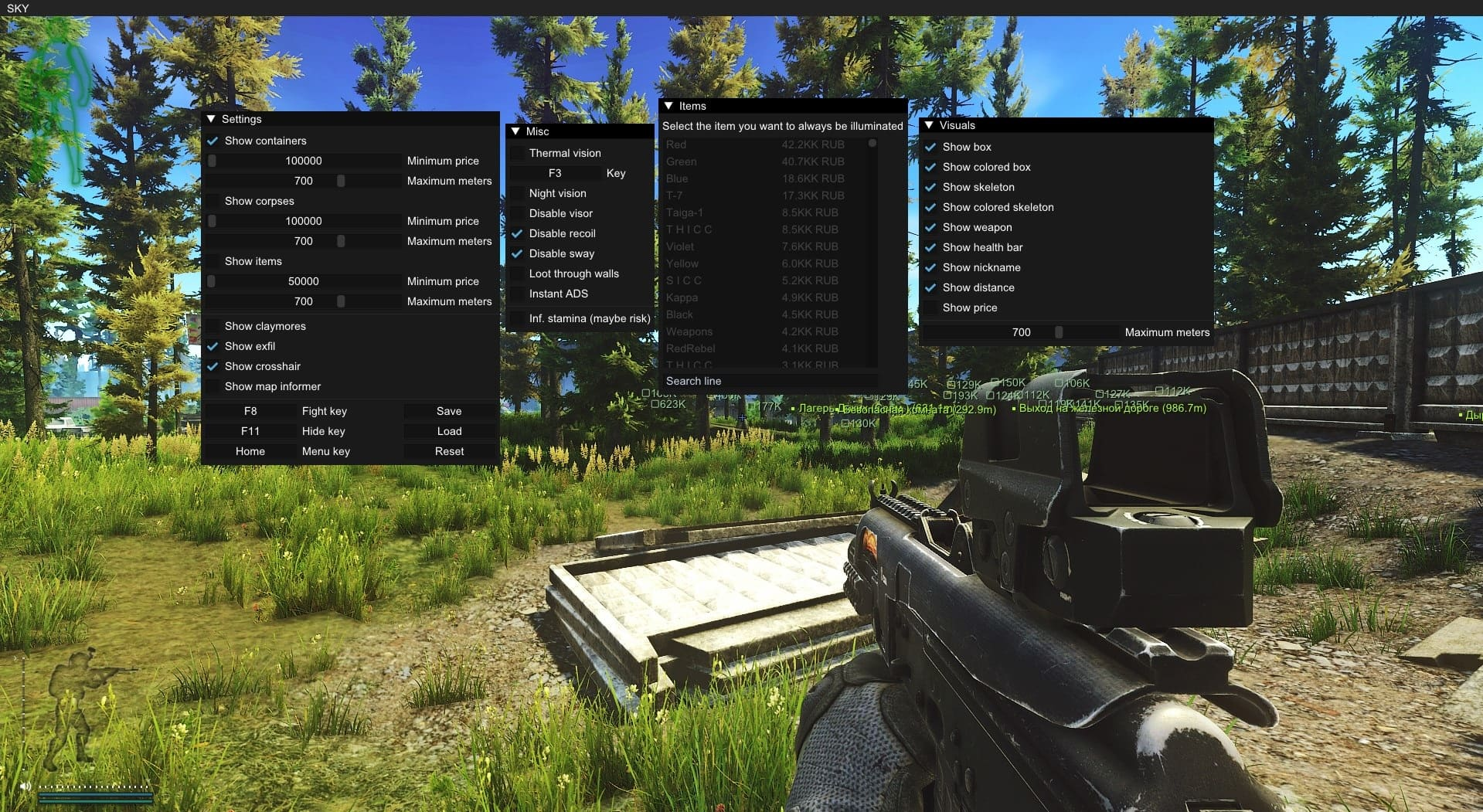Чит sky тарков настройка. Escape from tarkov cheat. Чит ефт. Чит ефт. Чит радар тарков.
