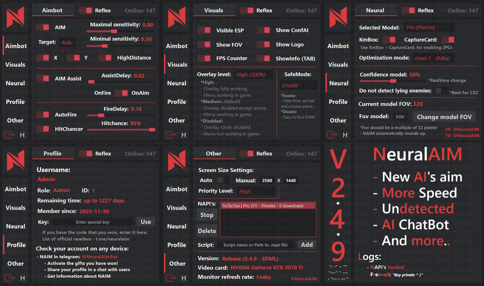 Чит на нейросети - NAIM V2.4.9 | Warface | Сайт читов, скриптов и кодов для  онлайн игр - YouGame.Biz