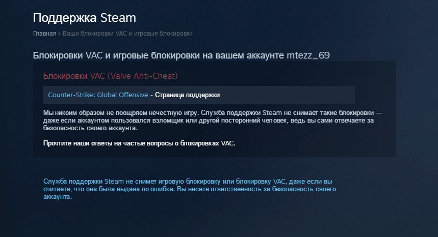 Страница поддержки. Блокировка ВАК. Блокировка VAC В стиме что это. Игровая блокировка стим. Блокировка ВАК БАНА.