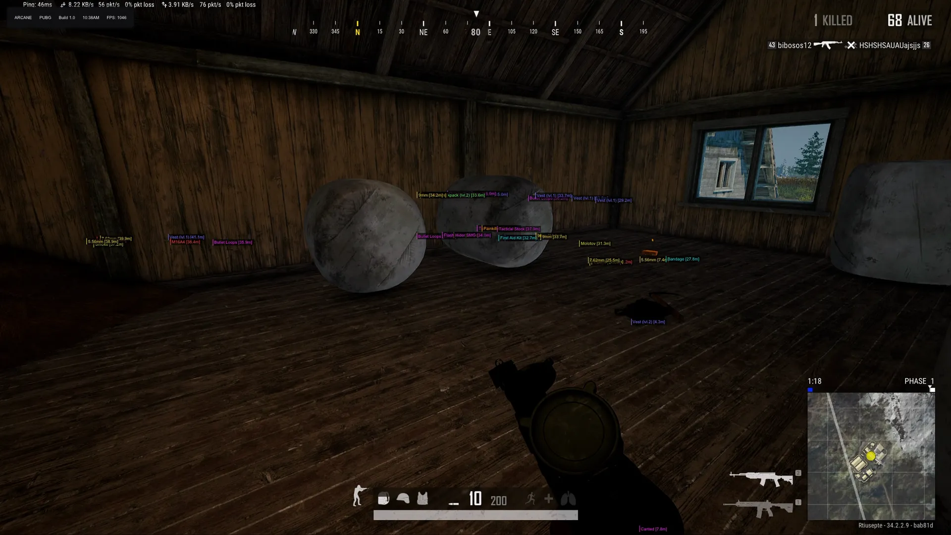 Private cheat Arcane ESP for PUBG