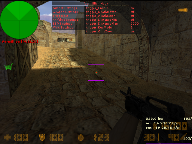 Чит видеть всех игроков. Аим. Читы на КС 1.6. Vermillion CS 1.6. Как настроить аим.